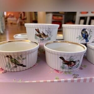 Vintage Pilivite Porcelain Bird Ramerkins / Set of 8